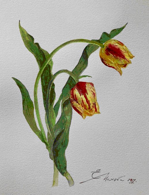 Evgenija botanisches Aquarell